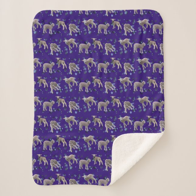 Cobertor Sherpa Lamb Frenzy (Roxo) (Frente)