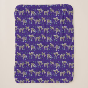 Cobertor Sherpa Lamb Frenzy Sherpa Blanket (roxo)