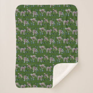 Cobertor Sherpa Lamb Frenzy (Verde Escuro)