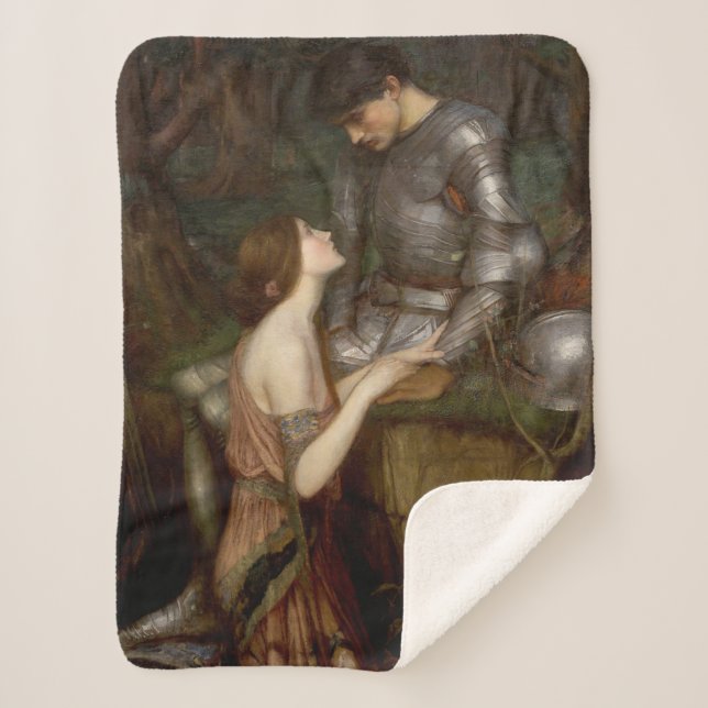 Cobertor Sherpa Lamia e o Soldier (por John William Waterhouse) (Frente)
