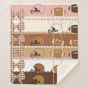 Cobertor Sherpa Lance de Futebol Coquette com Estampa de Leopardo
