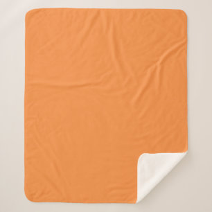 Cobertor Sherpa Laranja Cor Sólida Simples Monocor