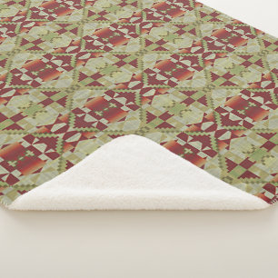 Cobertor Sherpa Laranja Vermelho Ochre Castanho Ochre Vermelho Ver