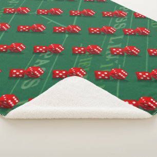 Cobertor Sherpa Las Vegas Dice na Mesa das Craps