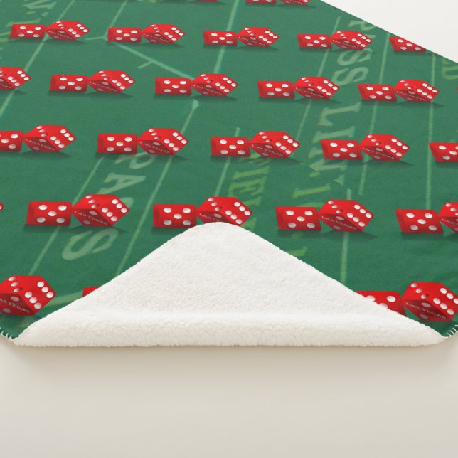 Cobertor Sherpa Las Vegas Dice na Mesa das Craps (3/4)