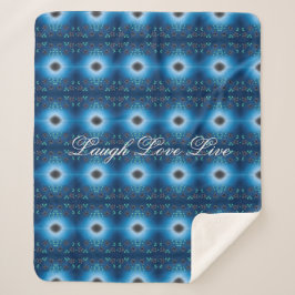 Cobertor Sherpa Laugh Love Live Fllowed Blanket