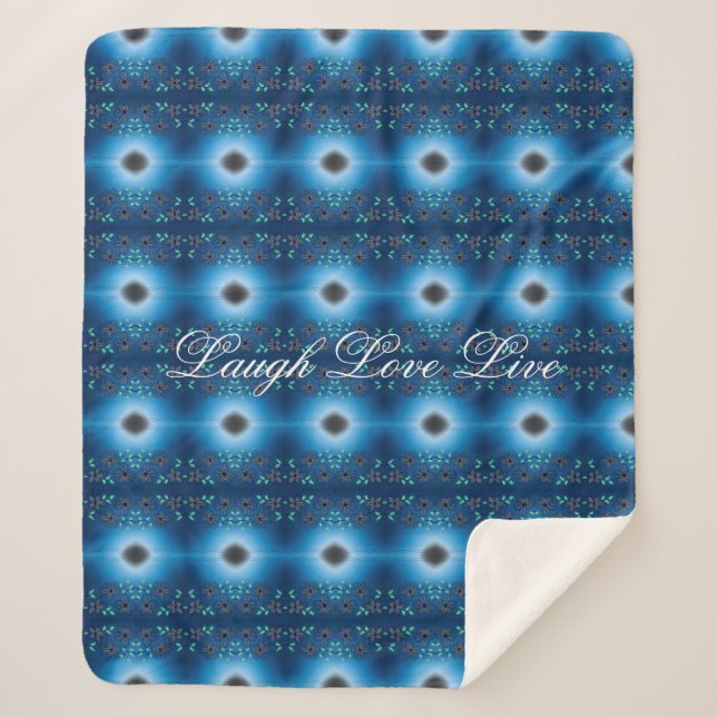 Cobertor Sherpa Laugh Love Live Fllowed Blanket (Frente)