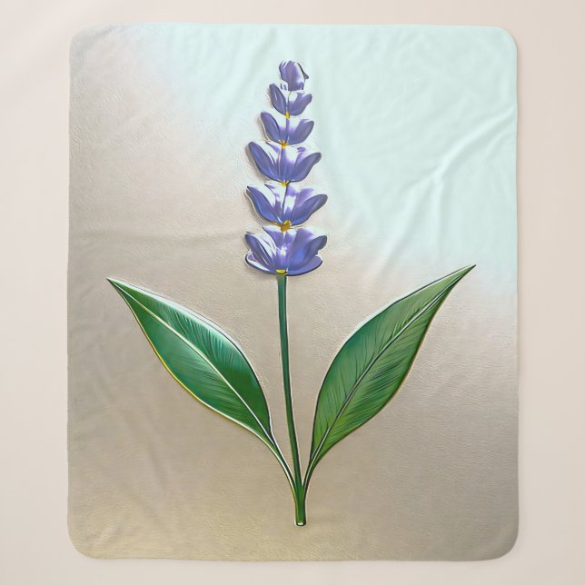 Cobertor Sherpa Lavendel Blume in glänzender Eleganz (Frente)