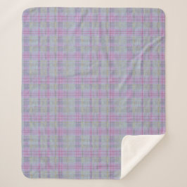 Cobertor Sherpa Lavender Plaid Harmony 