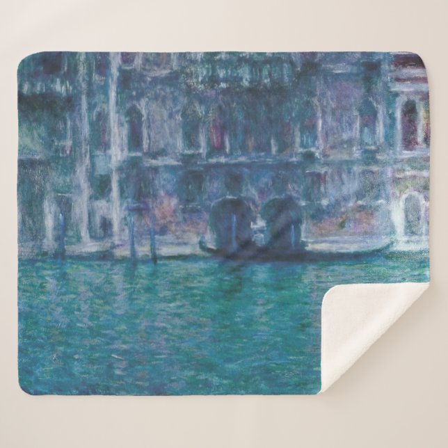Cobertor Sherpa Le palais da Mula Claude Monet (Frente (Horizontal))