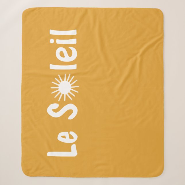 Cobertor Sherpa Le Soleil Sunshine francês Cores personalizadas  (Frente)