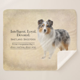 Cobertor Sherpa Lealdade e Devoção Silenciosa do Shetland Sheepdog