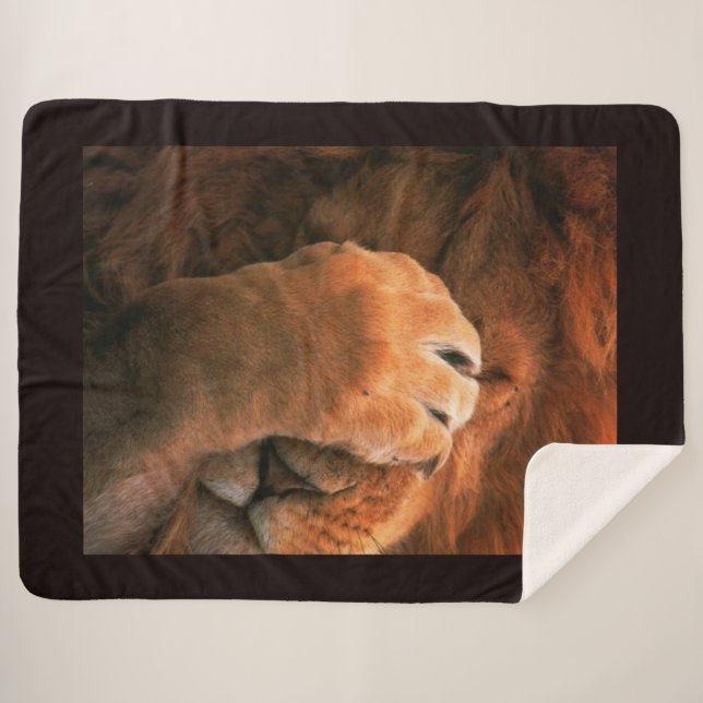 Cobertor Sherpa Leão (Frente (Horizontal))