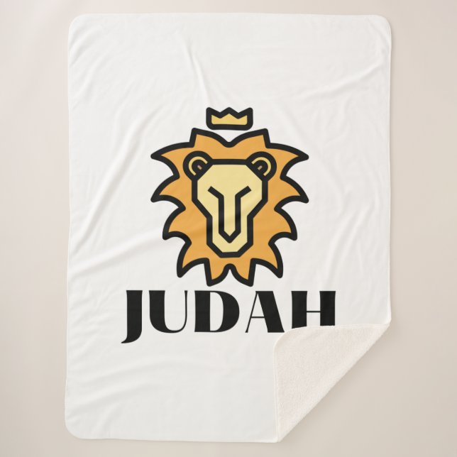 Cobertor Sherpa Leão De Judah Faith Baseado (Frente)