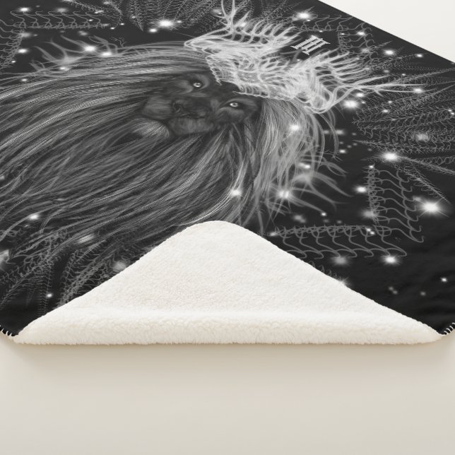 Cobertor Sherpa Leão de Starlight com Monograma Coroa (3/4)