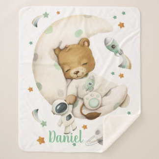 Cobertor Sherpa Leão espacial Sherpa Blanket