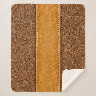 Cobertor Sherpa Leather Luxe: Elegância Marrom Assustada