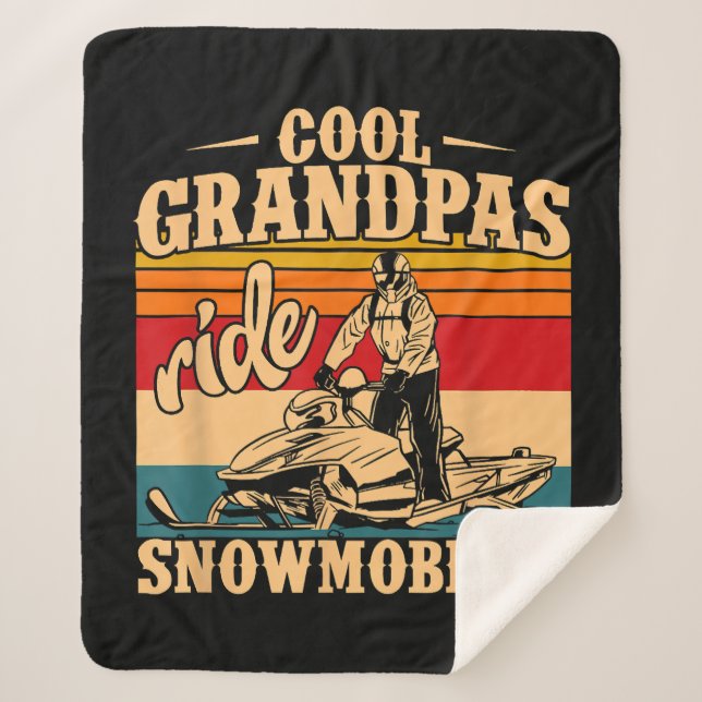 Cobertor Sherpa Legal Grandpas caminha Snowmobiles Snowmobile Snow (Frente)