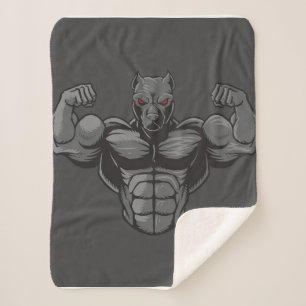 Cobertor Sherpa Legal Inglês Bulldog Bodybuilder Welevising