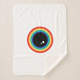 Cobertor Sherpa Legal Rainbow Eyeball