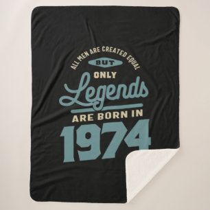 Cobertor Sherpa Legendas Desde 1974 Presente de Aniversário