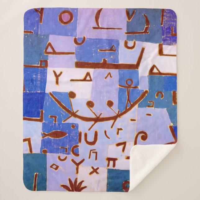 Cobertor Sherpa Lenda do Nilo | Paul Klee | (Frente)