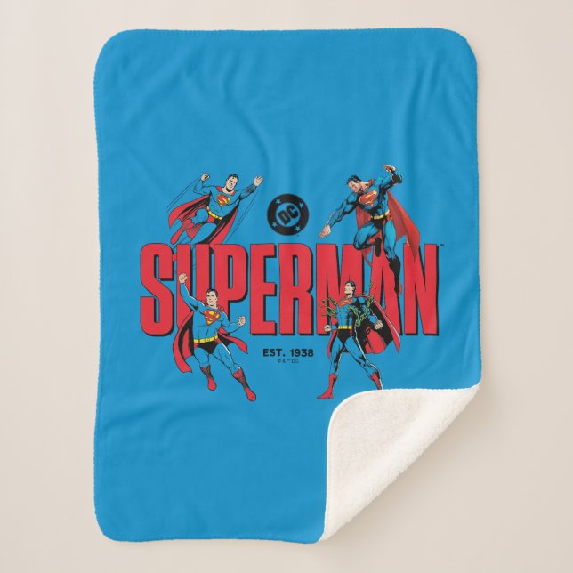 Cobertor Sherpa Lendas do Superman para Sempre Gráfico (Frente)