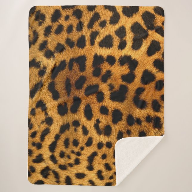Cobertor Sherpa Leopard Pattern (Frente)