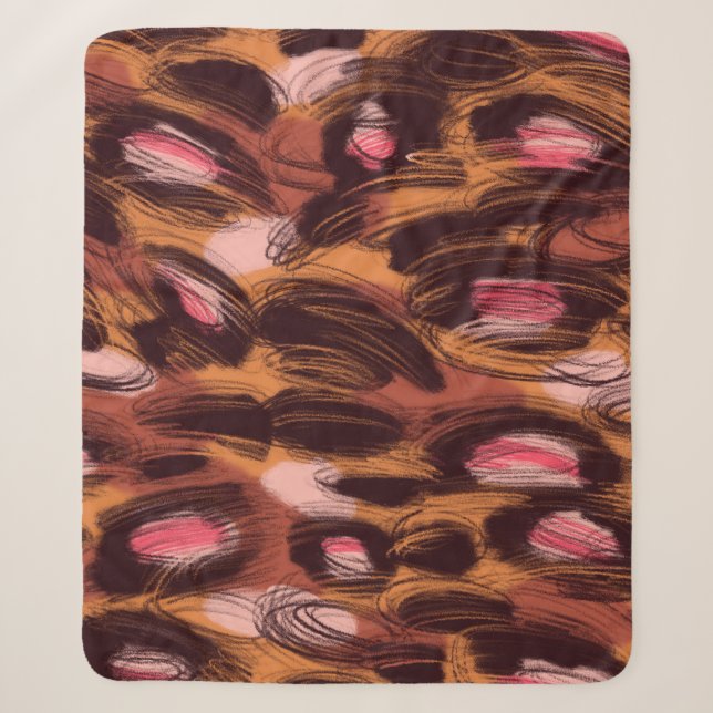 Cobertor Sherpa Leopard Spots African Animal Standard (Frente)