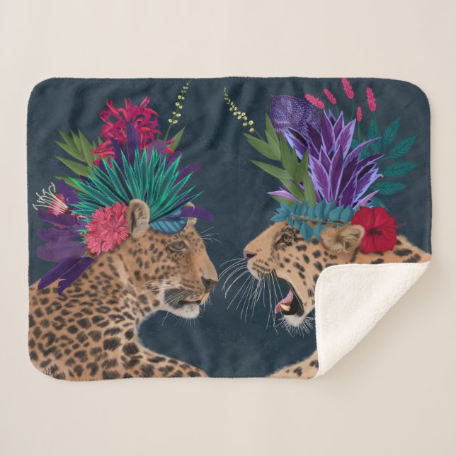 Cobertor Sherpa Leopardos de Hot House | CASAL (Frente (Horizontal))