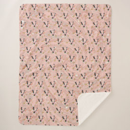 Cobertor Sherpa Letra V