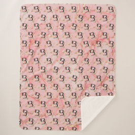 Cobertor Sherpa Letter B