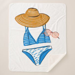 Cobertor Sherpa Levante o Sol - Traje de banho azul 2