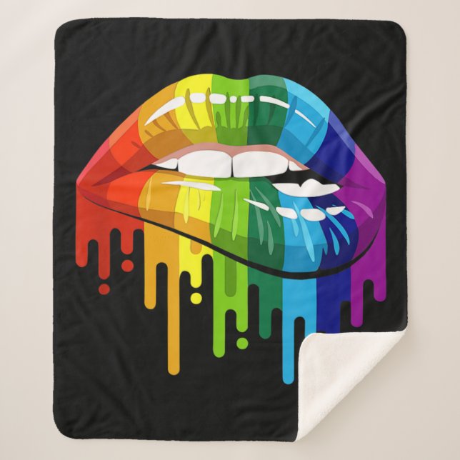 Cobertor Sherpa LGBT Orgulho gay (Frente)