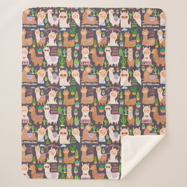 Cobertor Sherpa Lhamas (Frente)