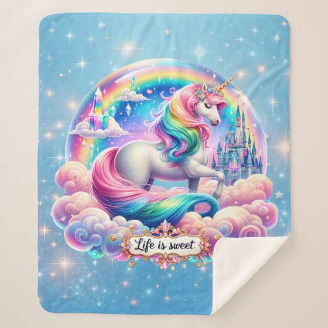 Cobertor Sherpa Life Is Sweet – Presente Fofo e Ac (Frente)