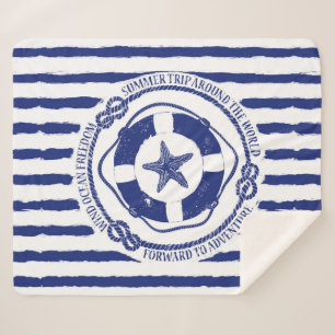 Cobertor Sherpa Lifebuoy e estrela do mar