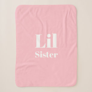 Cobertor Sherpa Lil Sister Pink White Girl
