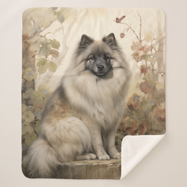Cobertor Sherpa Linda Keeshond (Frente)