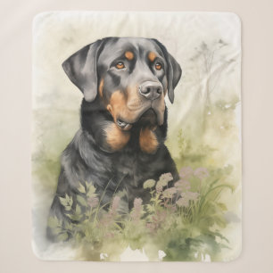 Cobertor Sherpa Linda Rottweiler