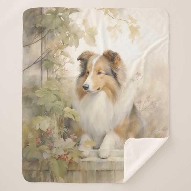 Cobertor Sherpa Linda Sheltie (Frente)