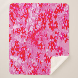 Cobertor Sherpa Lindas Flores Vermelhas