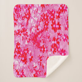 Cobertor Sherpa Lindas Flores Vermelhas