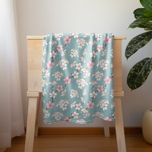 Cobertor Sherpa Lindos Rustic Vintage Cherry Blossoms