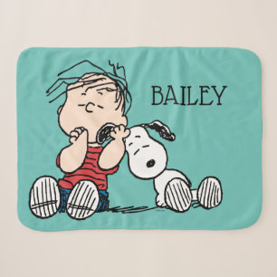 Cobertor Sherpa Linus confortado com o ouvido de Snoopy