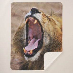 COBERTOR SHERPA LION YAWN