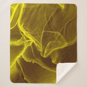 Cobertor Sherpa Líquido de tinta glamouroso: folha de mármore.