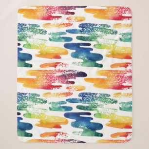 Cobertor Sherpa Líquido ondulado: Abstrato de Aquarela moderna.