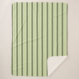 Cobertor Sherpa Listras de azeite e doces brancos