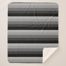 Cobertor Sherpa Listras de ouro em tons de cinza